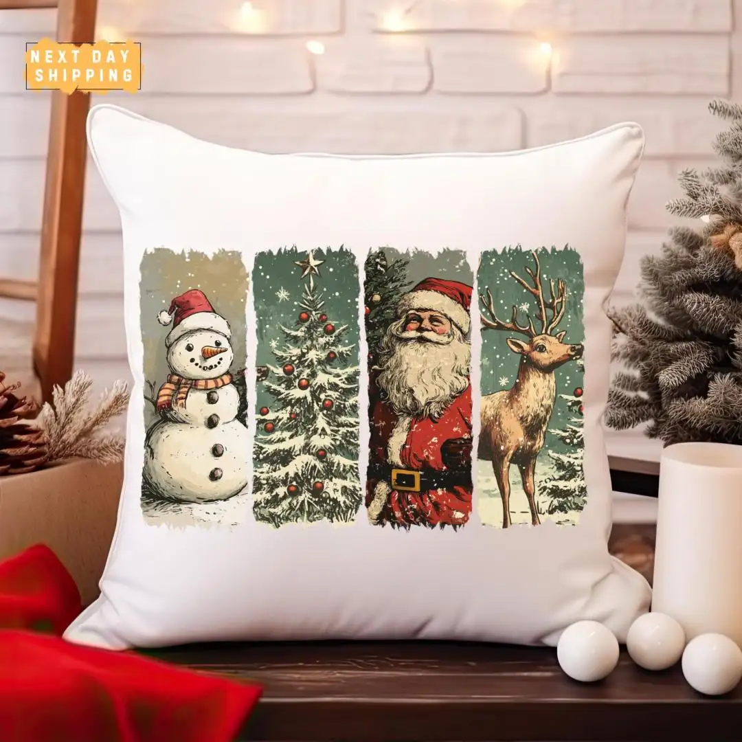 Vintage Christmas Santa Shirt for Holiday Home Decor