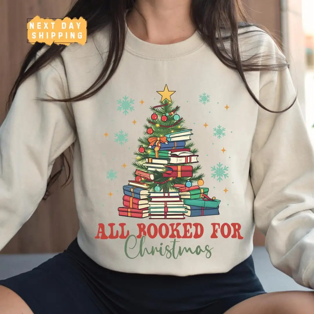 Book Lovers Christmas Shirt Gift for Librarian