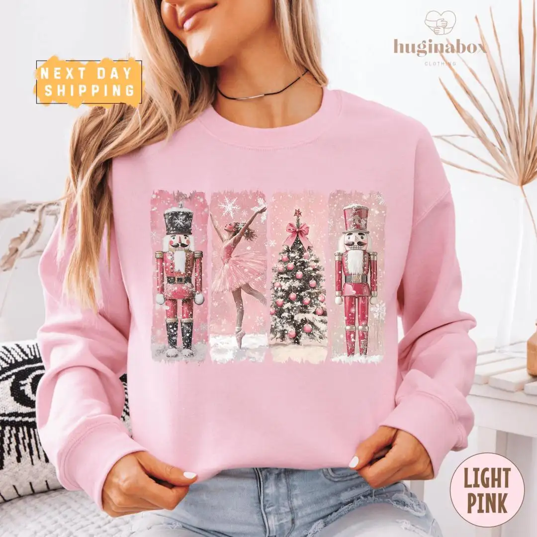 Retro Nutcracker Ballet Christmas Shirt for Women
