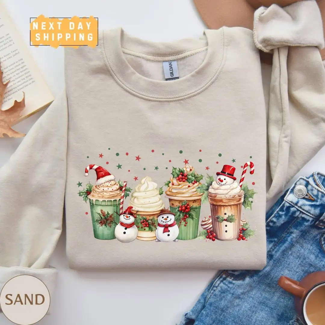 Christmas Coffee Gingerbread Holiday Shirt for Women