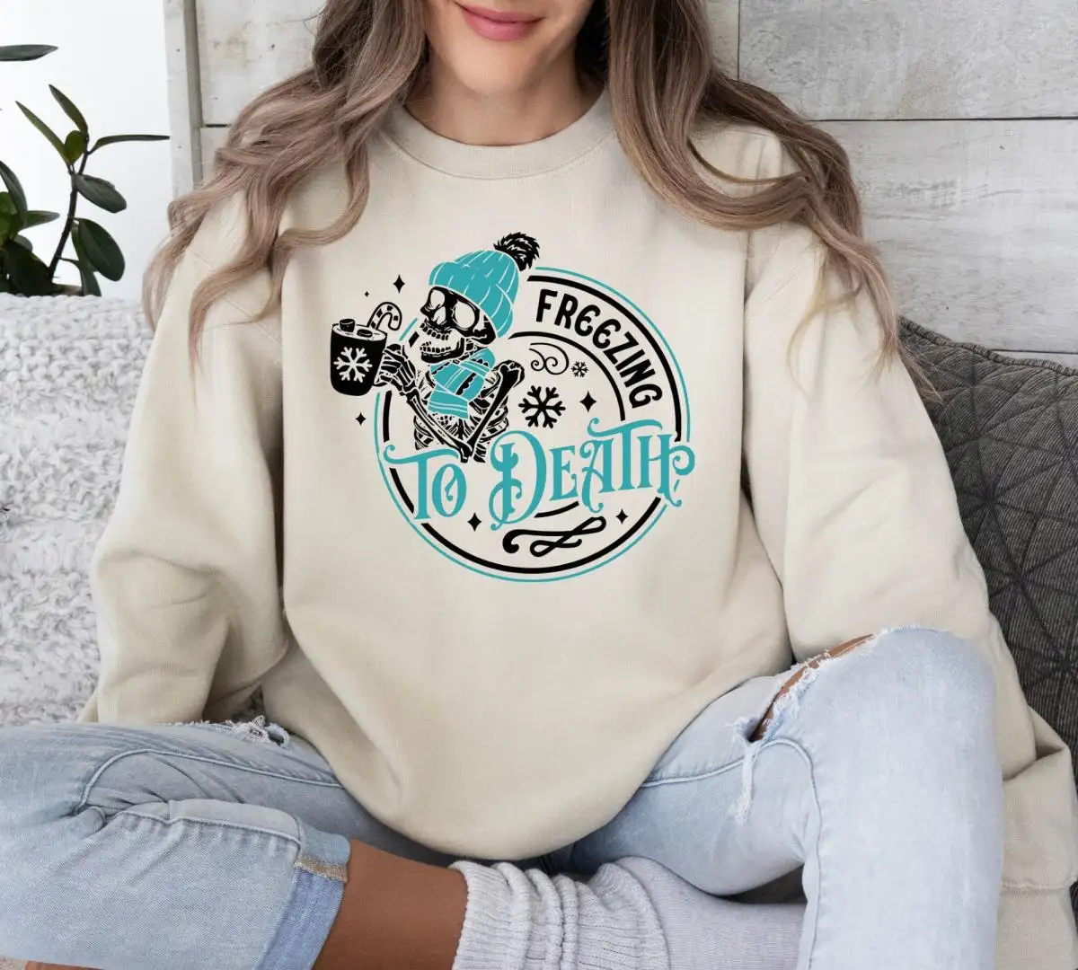 Funny Skull Santa Christmas Shirt for Men