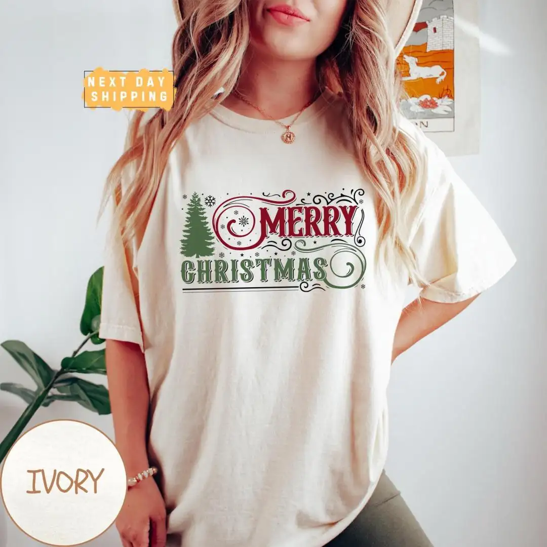 Festive Christmas Trees Holiday Shirt for Women