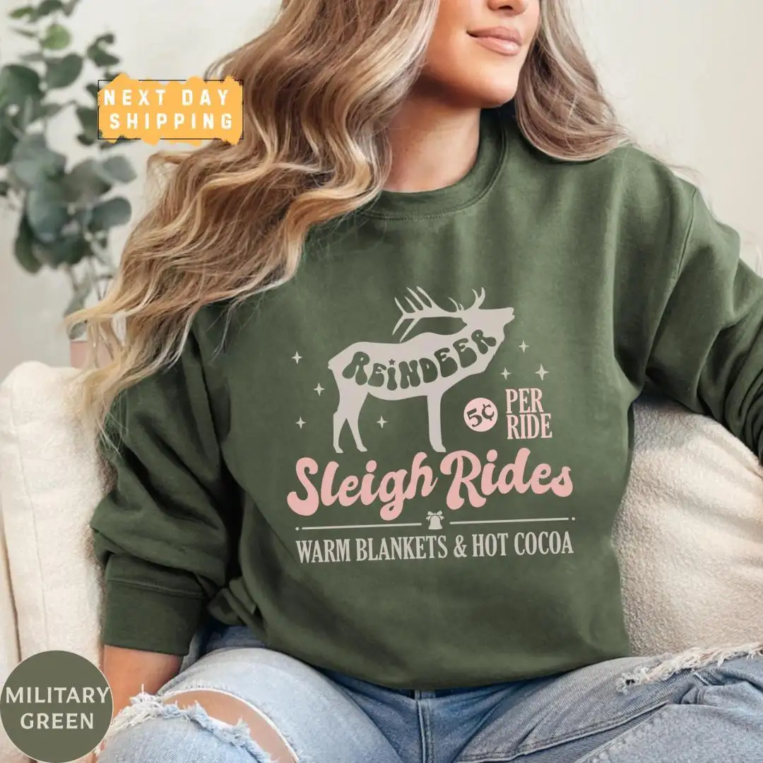 Reindeer Christmas Light Holiday Shirt