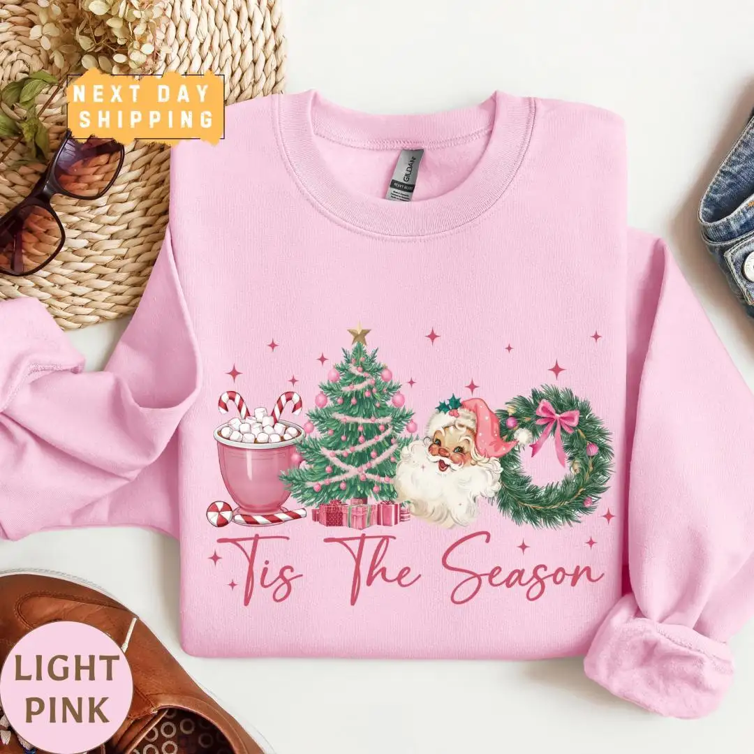 Retro Santa Coffee Christmas Shirt Holiday Gift for Her