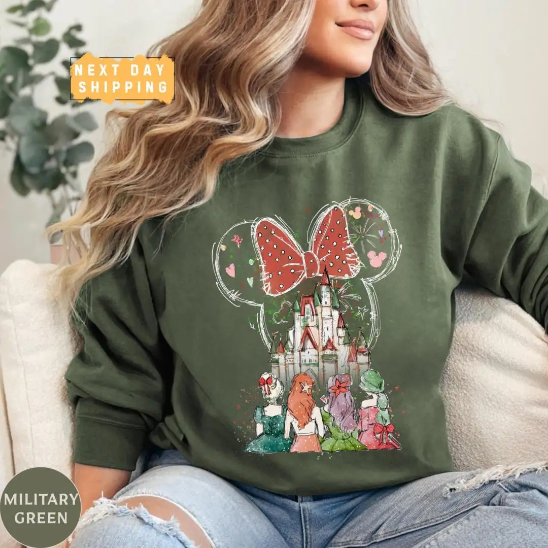 Disney Princess Christmas Castle Shirt for Women