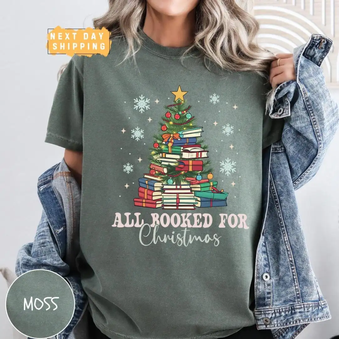 Book Lovers Christmas Shirt Gift for Librarian