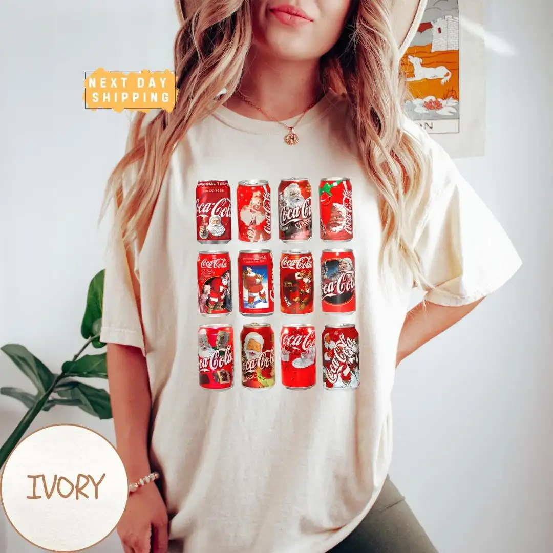 Vintage Coca Cola Santa Christmas Shirt