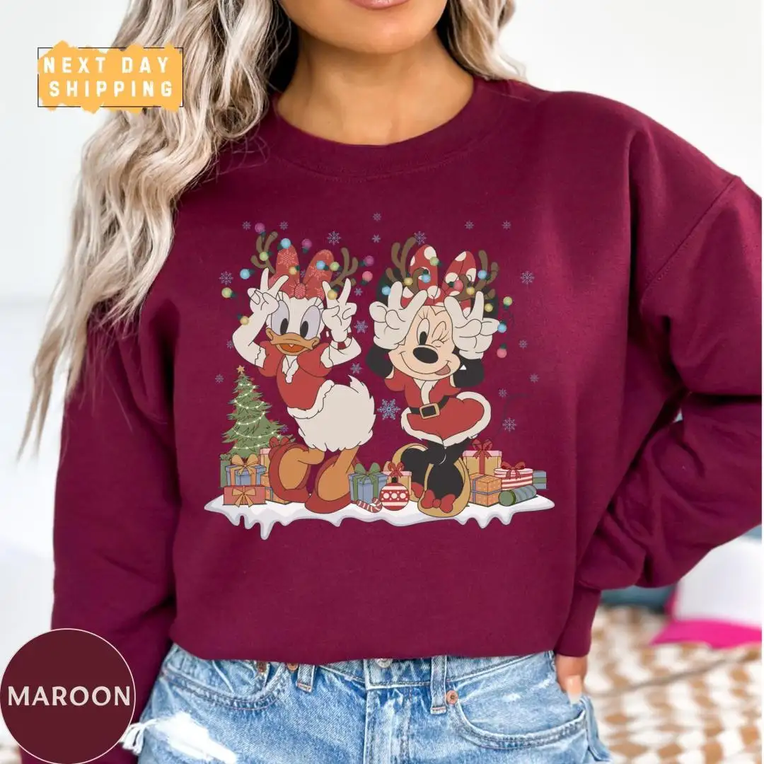 Disney Christmas Shirt for Women Besties Matching Gift