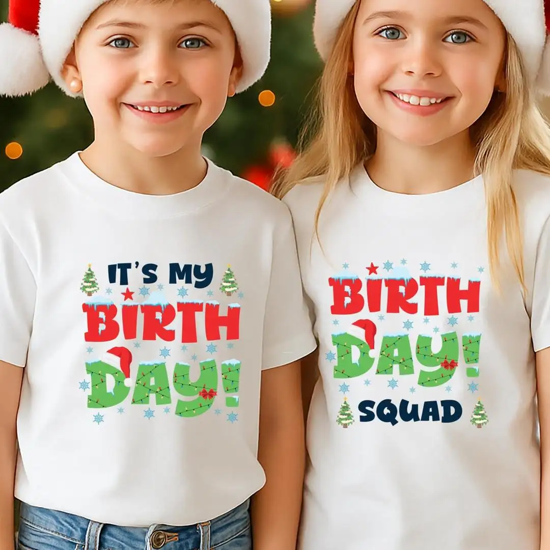 Christmas Birthday Shirt for Family Holiday Squad