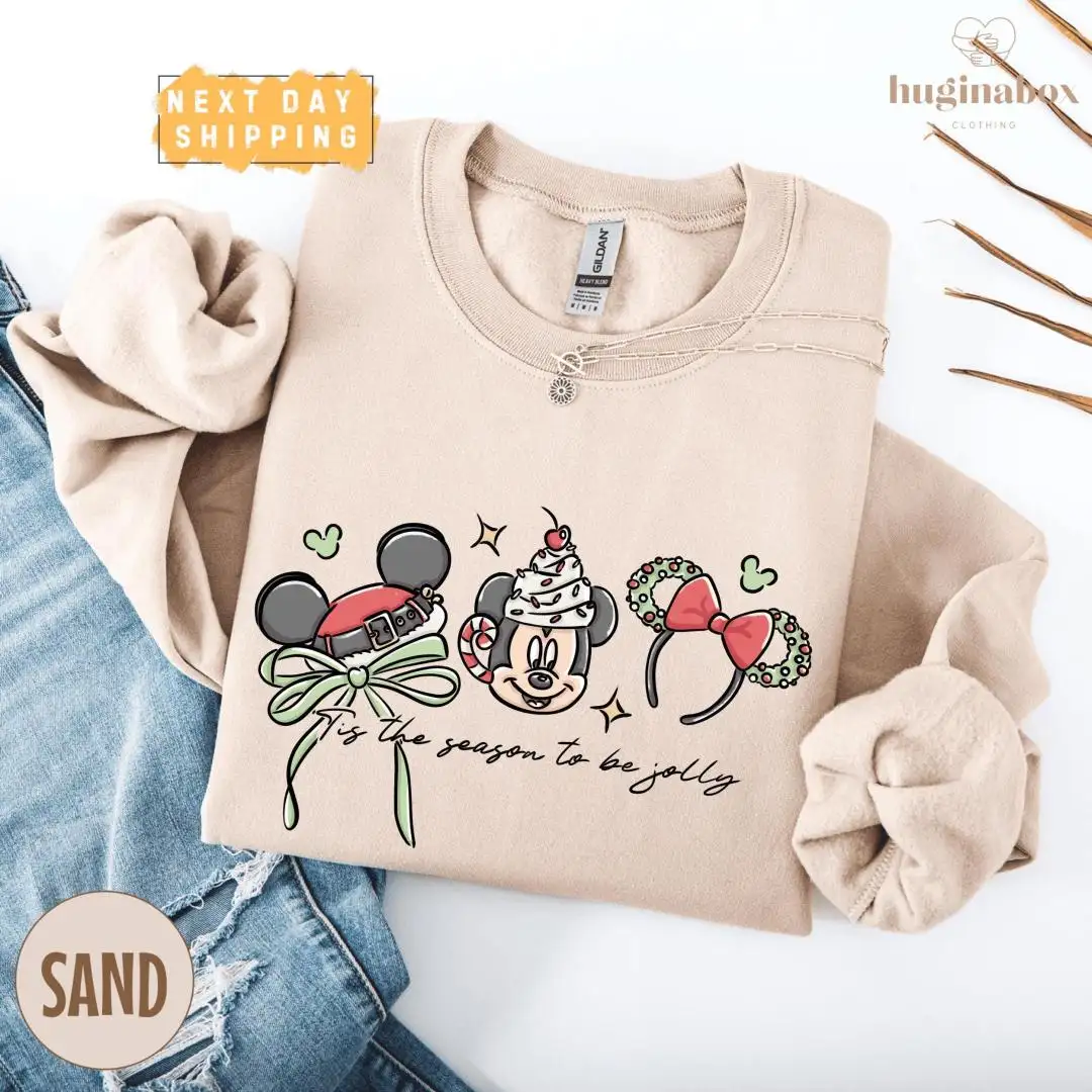 Christmas Mickey Mouse Shirt with Santa Belt Ears