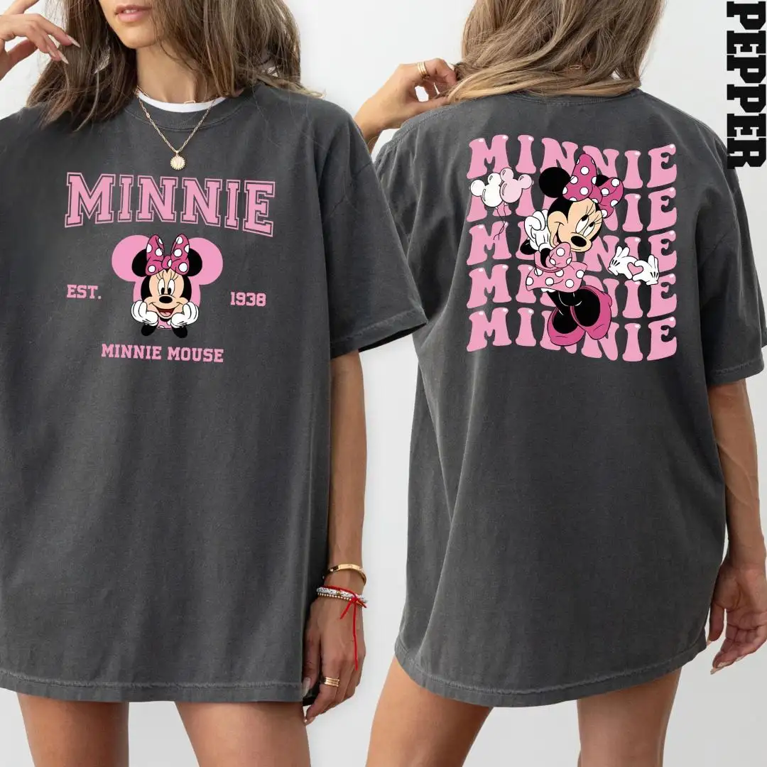 Retro Minnie Mouse Two-Sided Shirt for Disney Fans