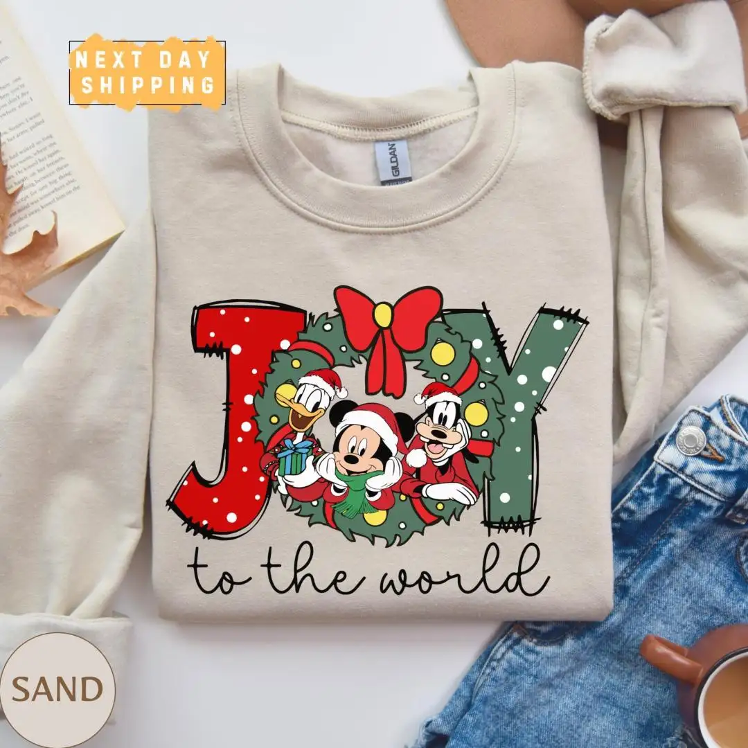 Disney Christmas Shirt | Joy To The World Holiday Sweatshirt