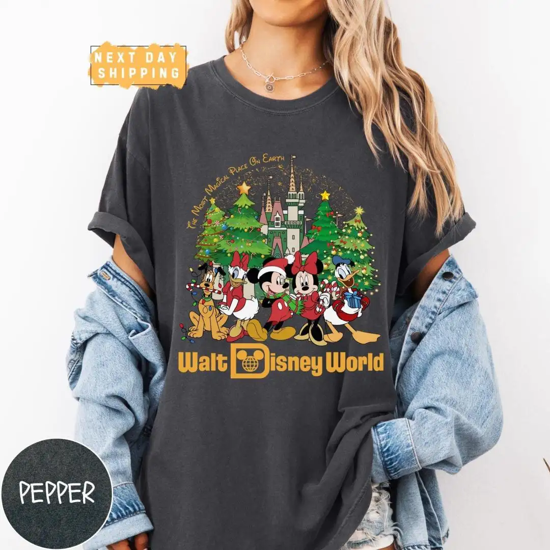 Vintage Disney World Christmas Shirt | Holiday Family Gift