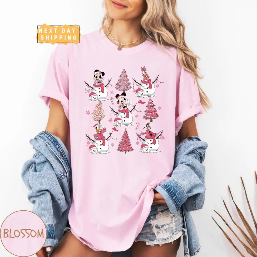 Disney Christmas Tree Snow Shirt Holiday Gift