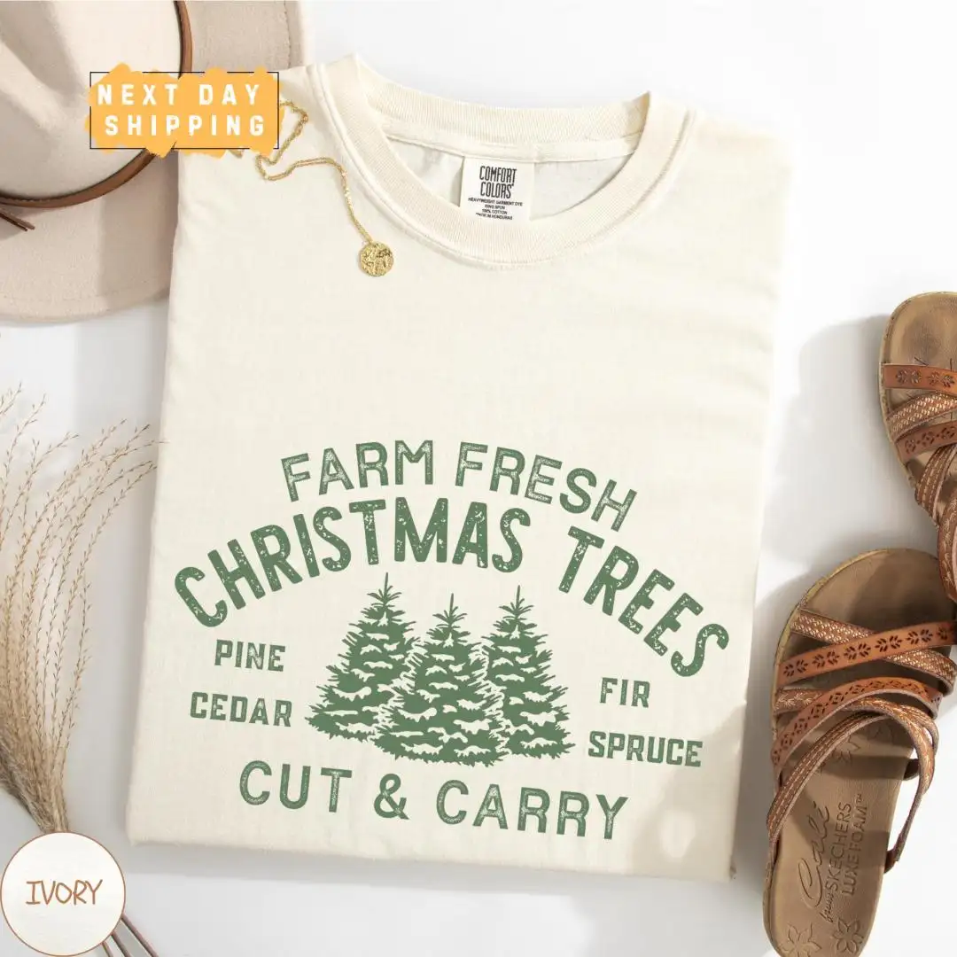 Farm Fresh Christmas Trees Women's Holiday Shirt