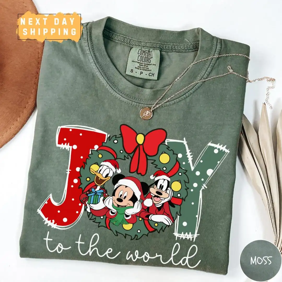 Disney Christmas Shirt | Joy To The World Holiday Family Tee