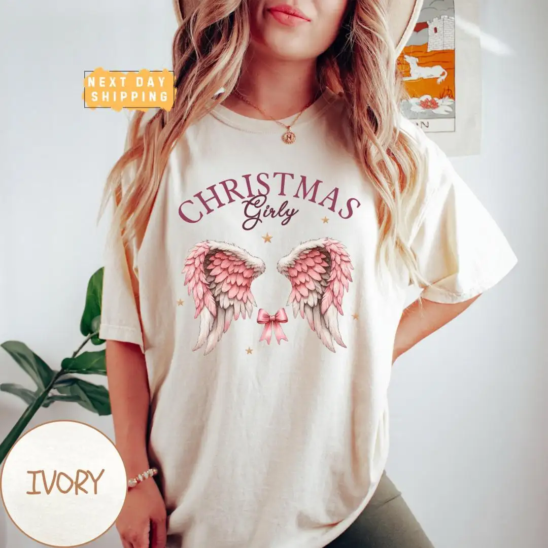 Christmas Girly Angel Shirt For Women Who Love Christmas