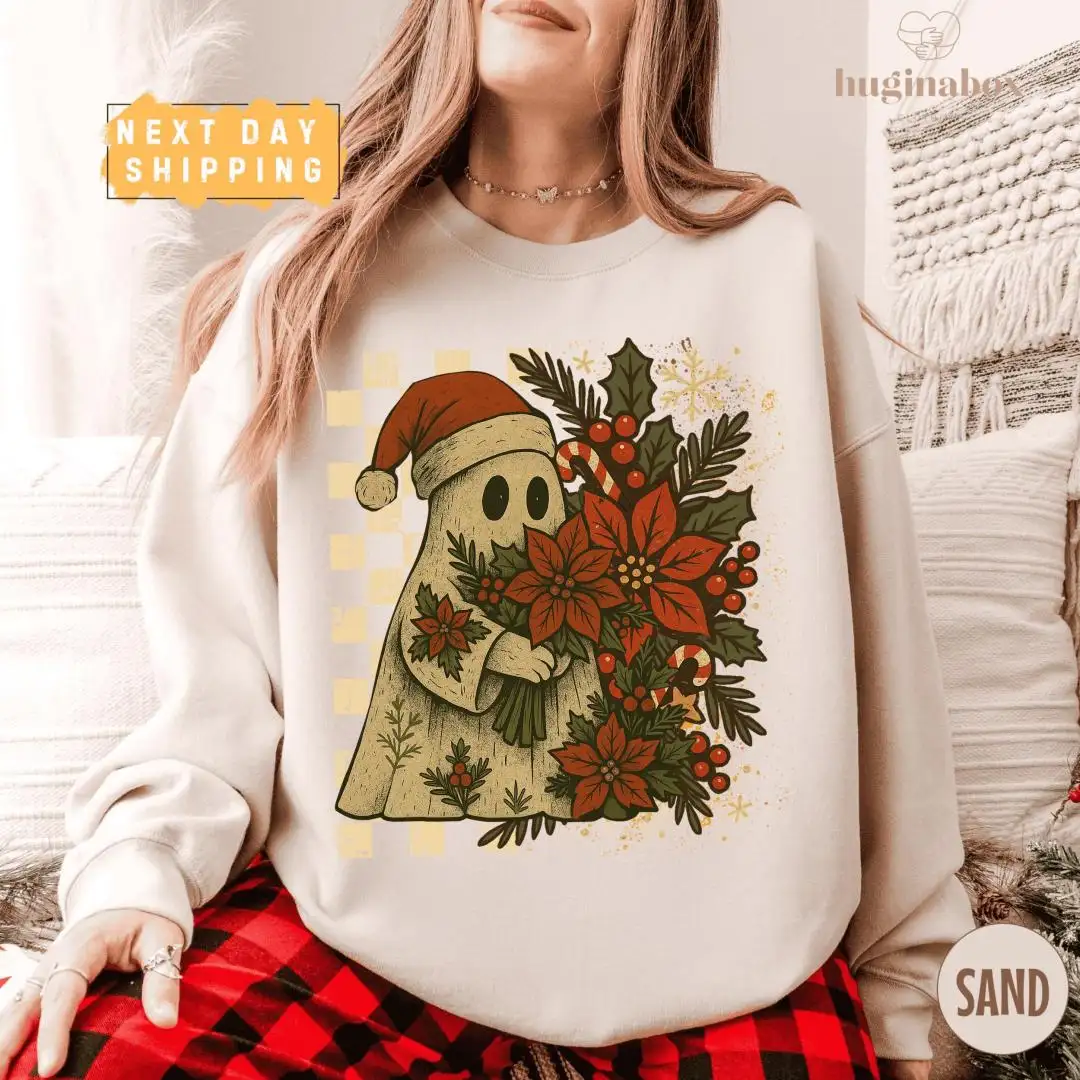 Vintage Christmas Ghost Shirt for Holiday