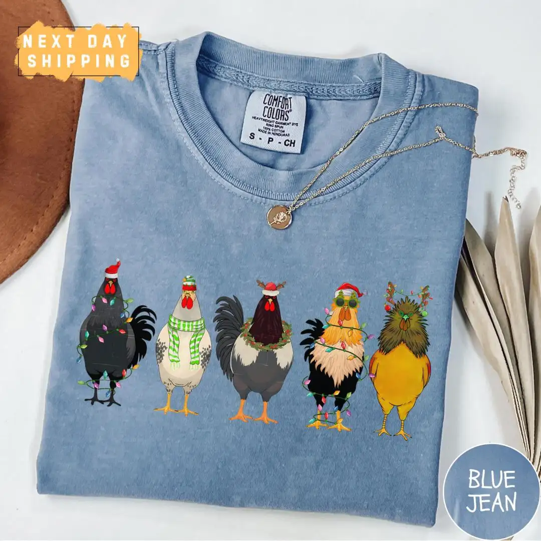Christmas Chicken Farm Animal Shirt for Chicken Lovers