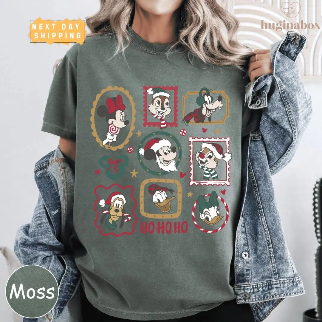 Vintage Disney Christmas Shirt with Classic Characters