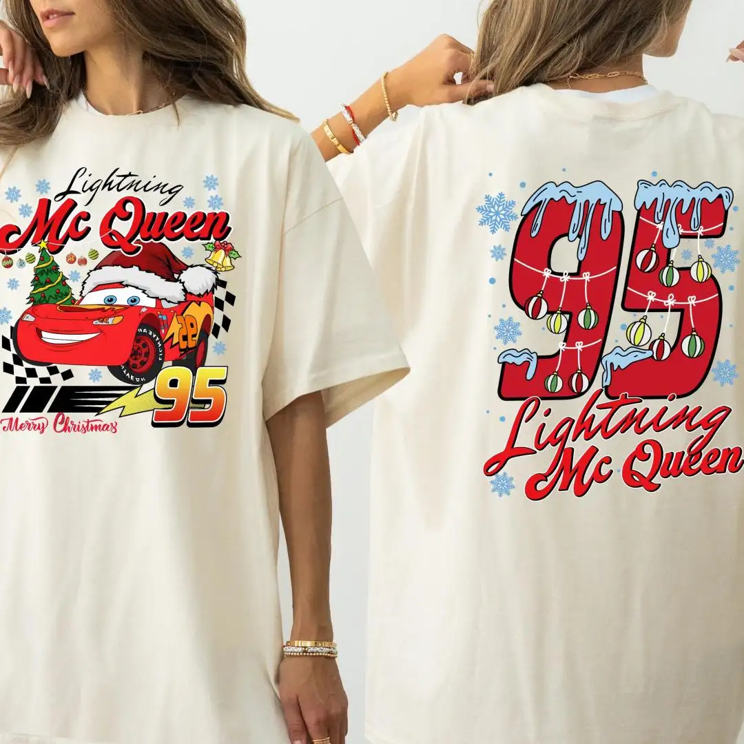 Disney Pixar Cars Lightning McQueen Christmas Shirt