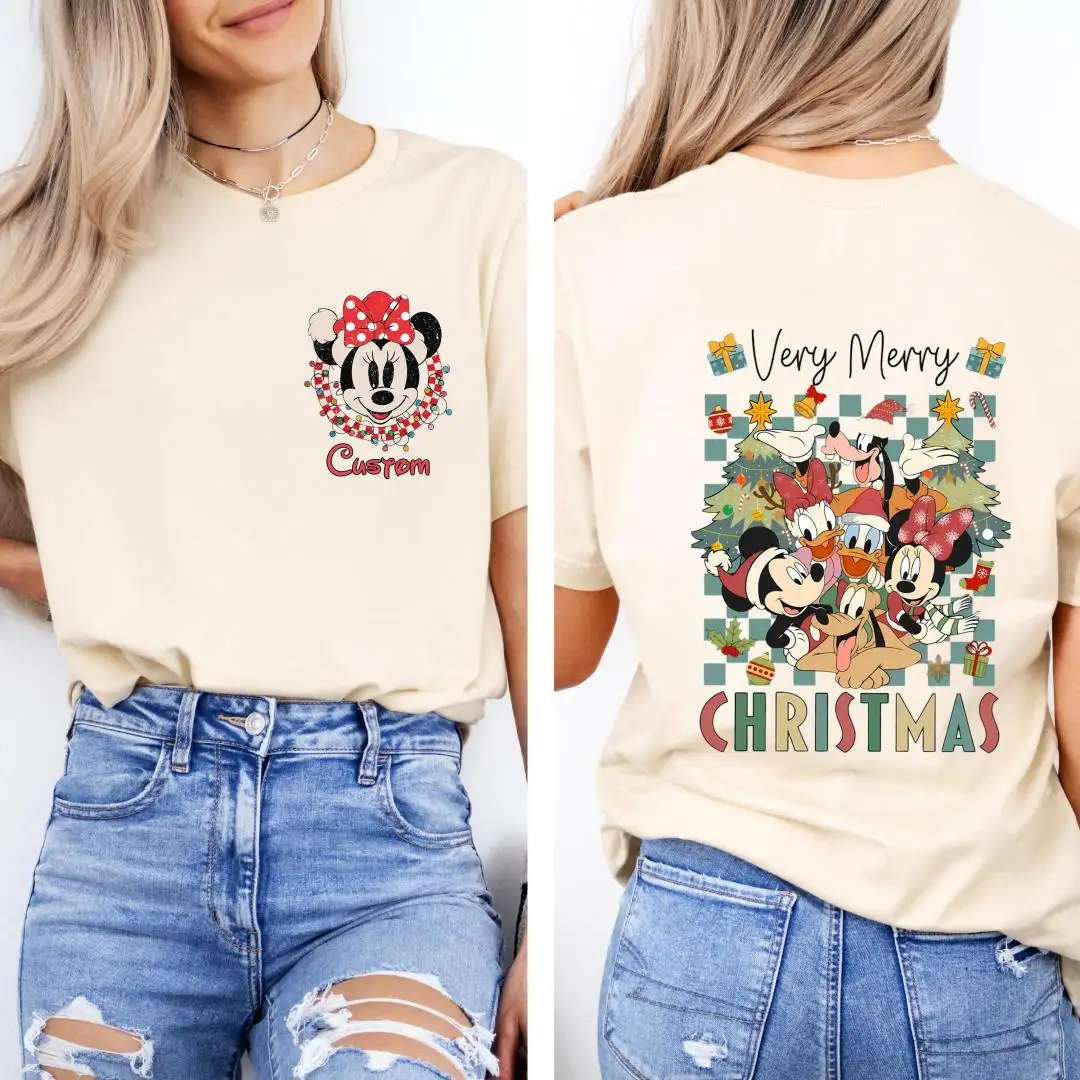 Comfort Colors Disney Christmas Shirt for Family Matching