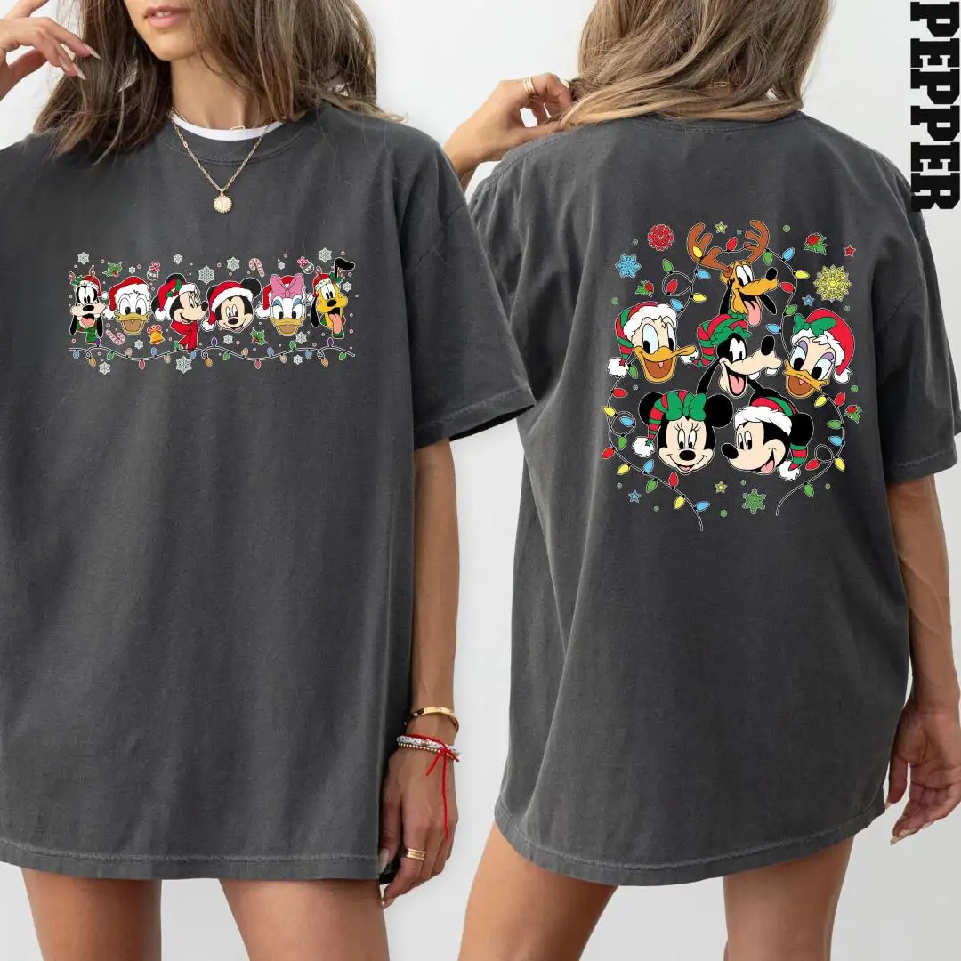 Disney Christmas Shirt | Mickey And Friends Two-Sided Family Tee
