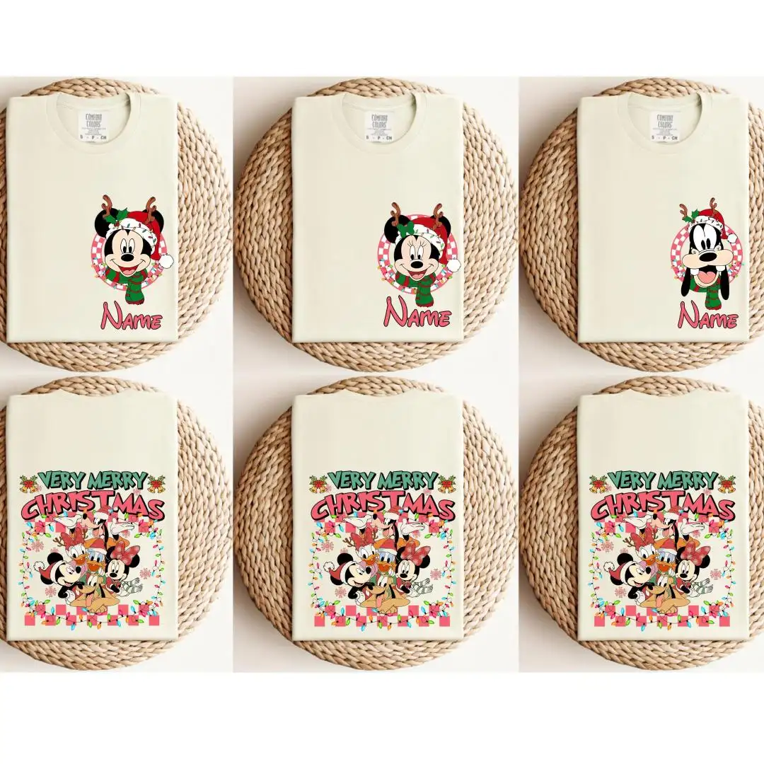 Custom Disney Christmas Shirt for Family Matching