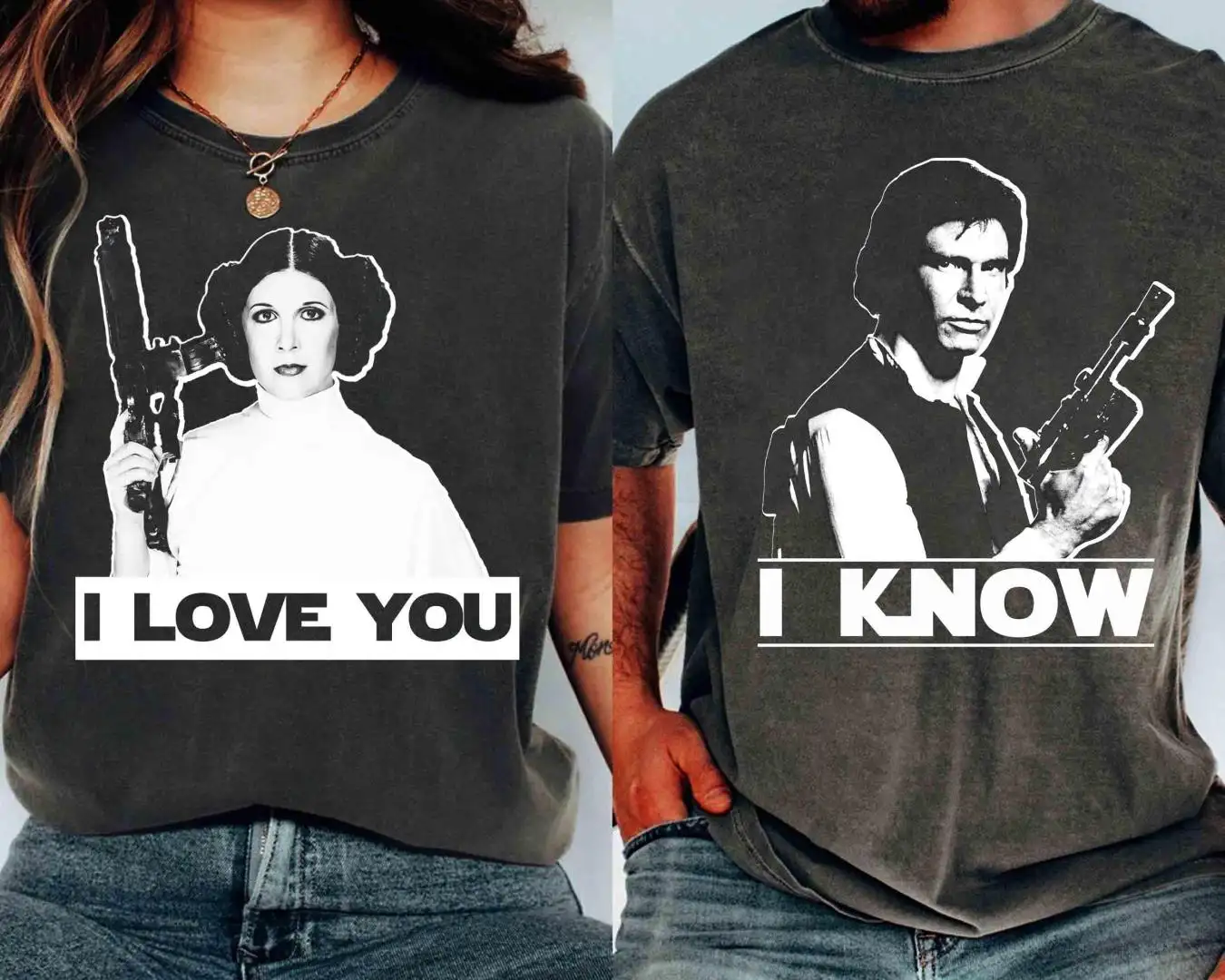 Star Wars Princess Leia Han Solo Couple Shirt