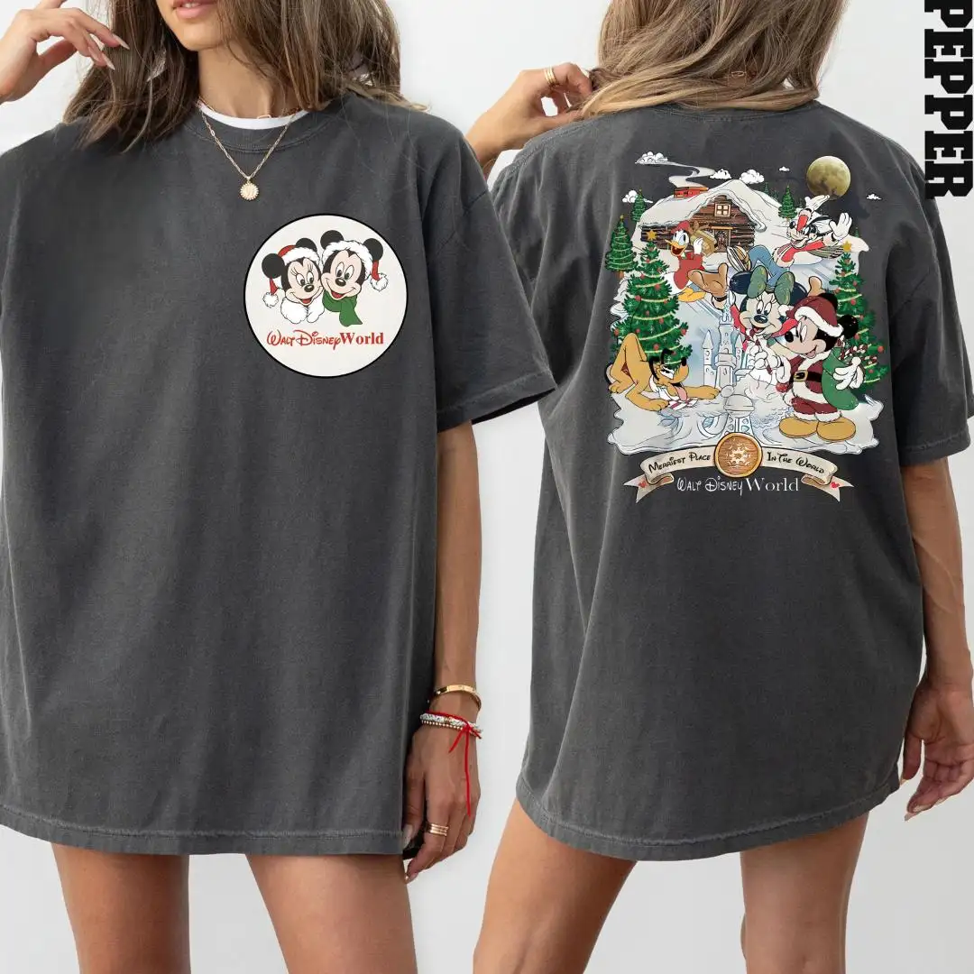 Disney Christmas Shirt for Adults | Mickey and Minnie Holiday