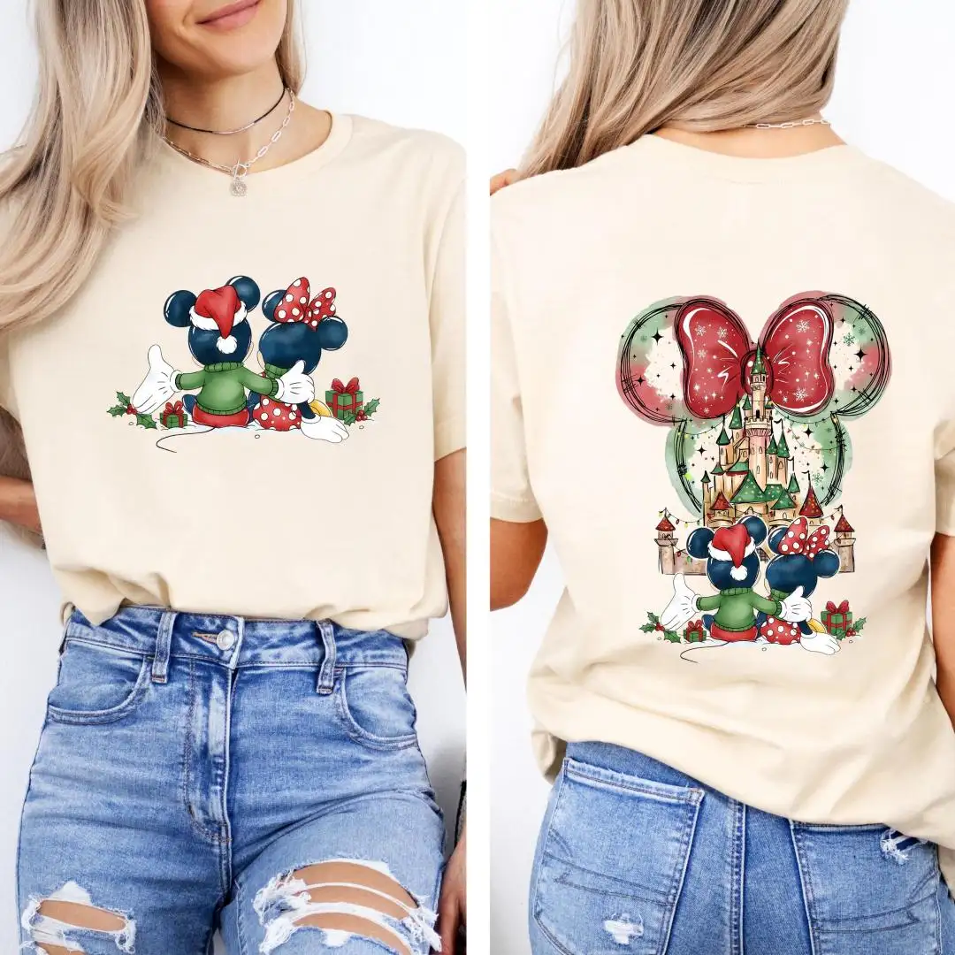 Disney Christmas Couples Shirt Mickey Minnie Holiday