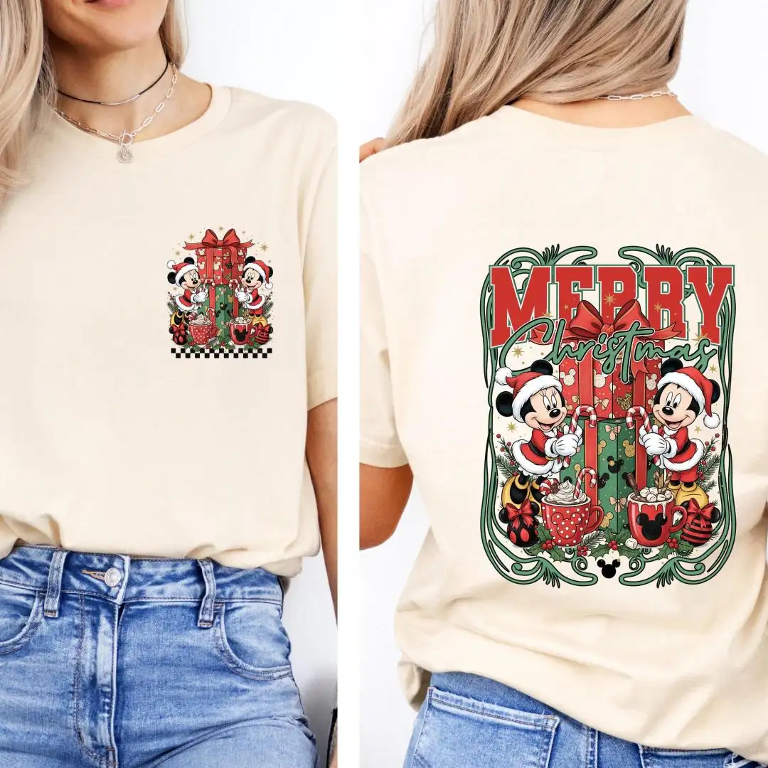 Comfort Colors Disney Christmas Shirt for Family Matching