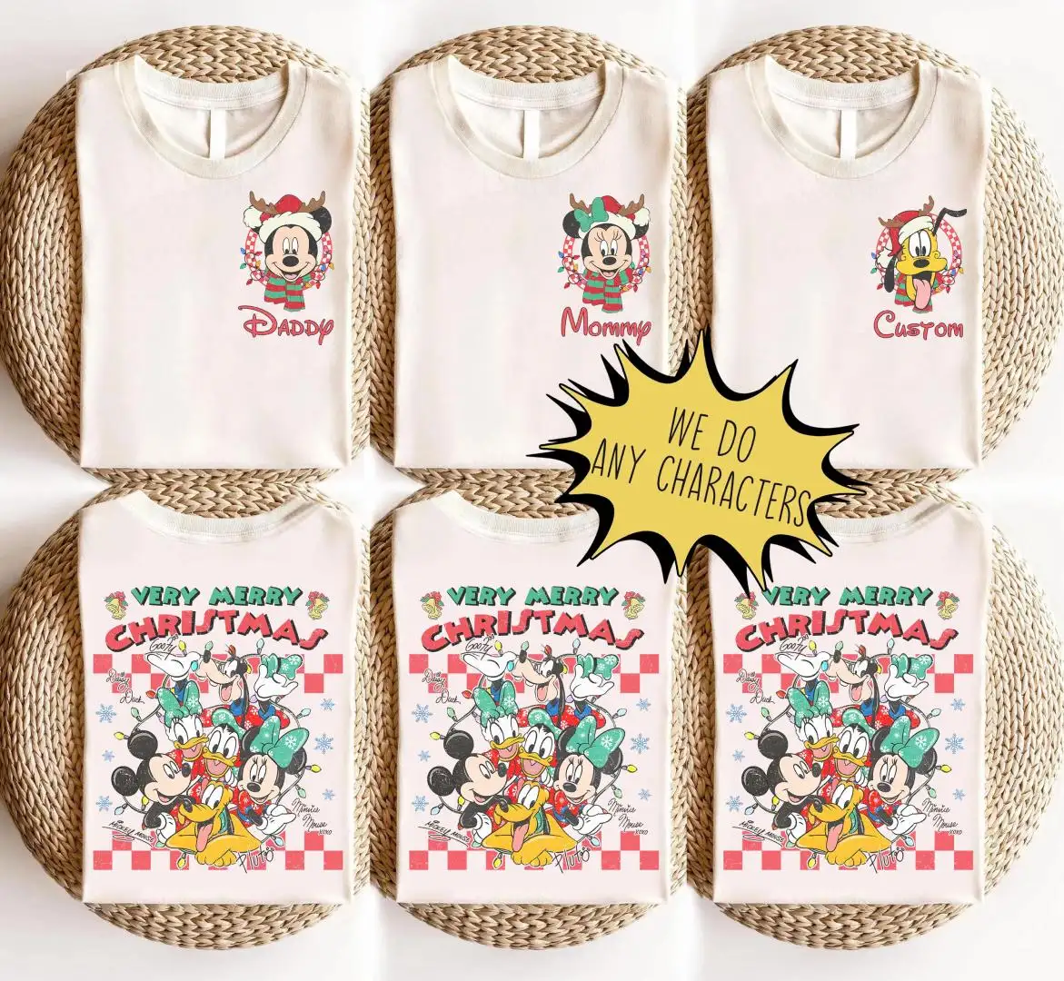 Custom Disney Christmas Shirt for Family