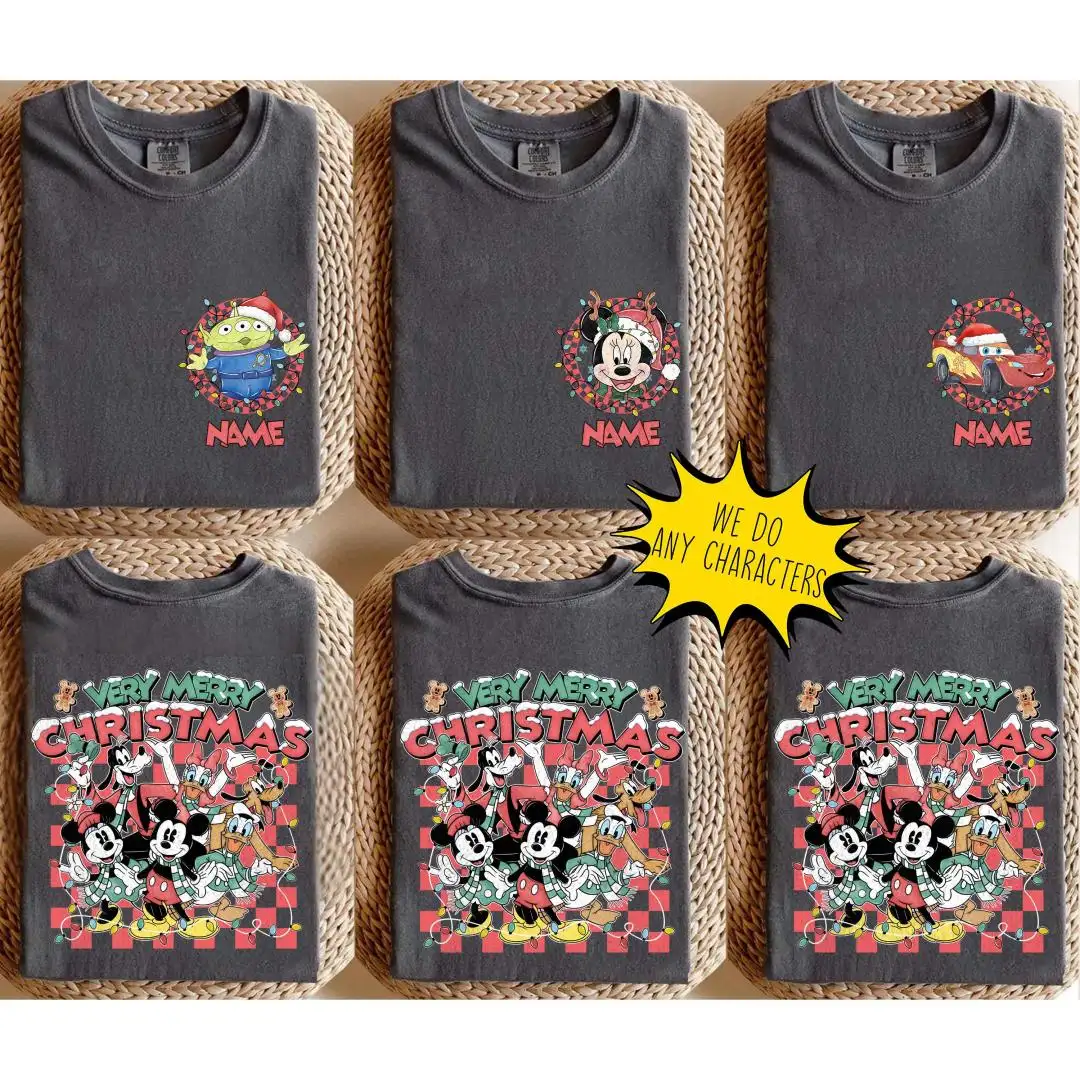 Disney Christmas All Characters Retro Shirt