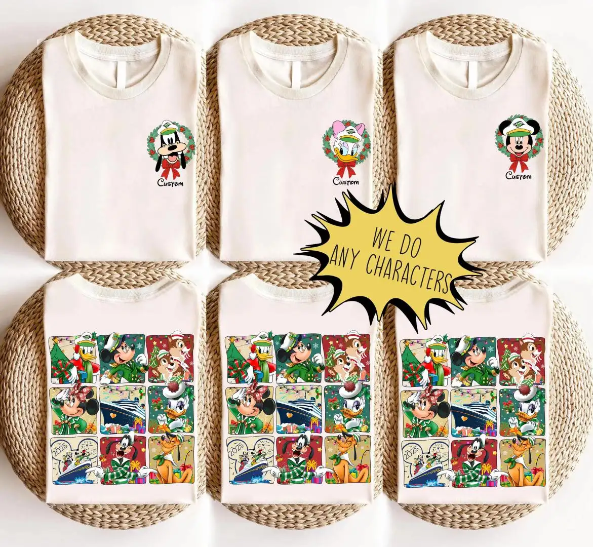 Custom Disney Christmas Cruise 2025 Family Shirt