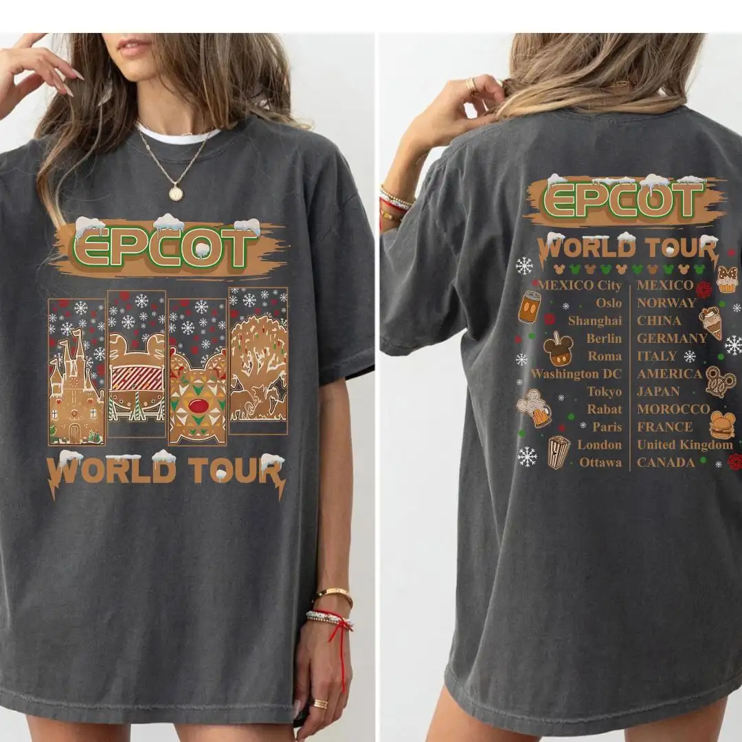 Disney Epcot Gingerbread Christmas 2-Sided Shirt