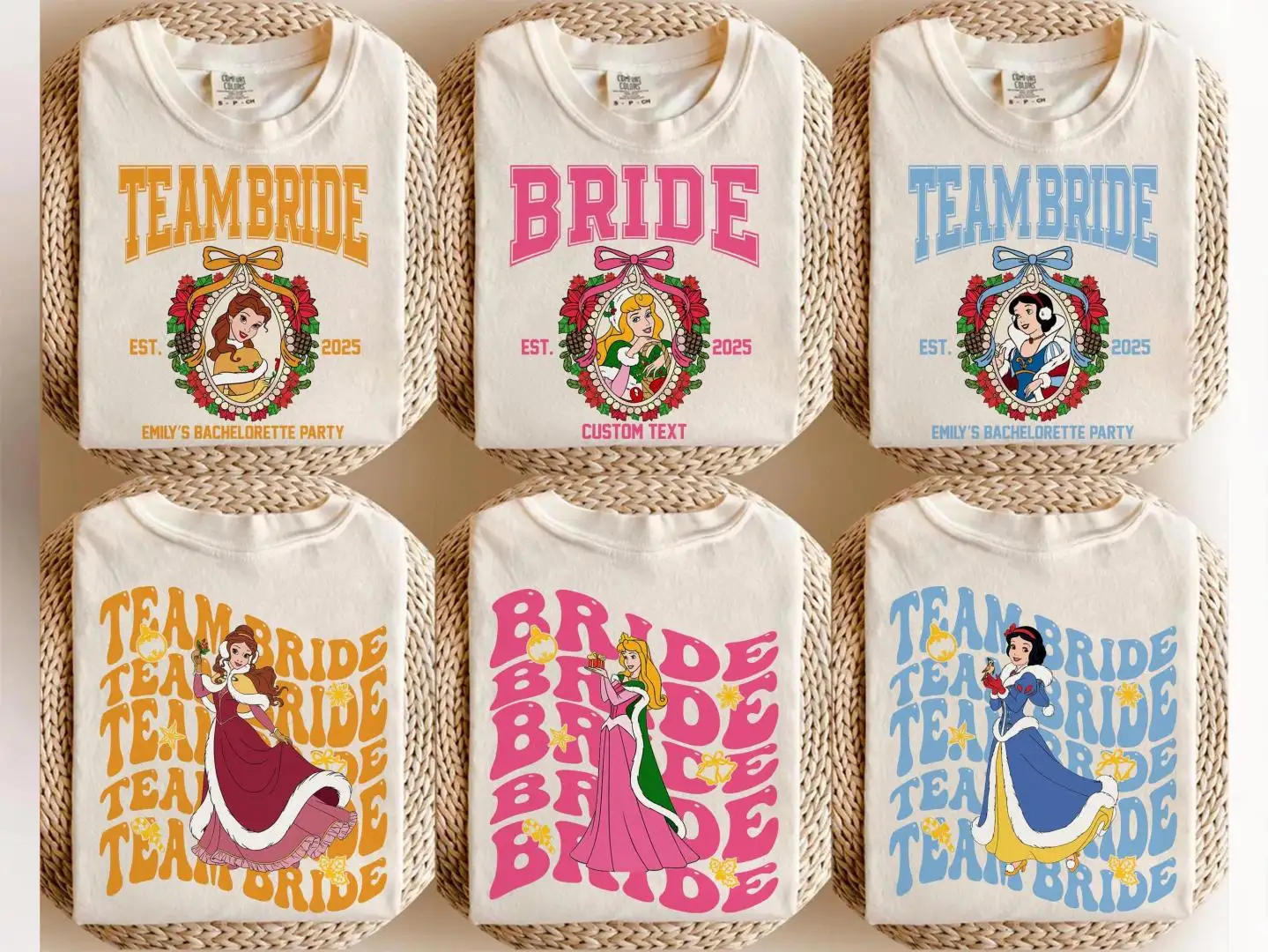 Disney Bride Princess Christmas Shirt for Bridal Party