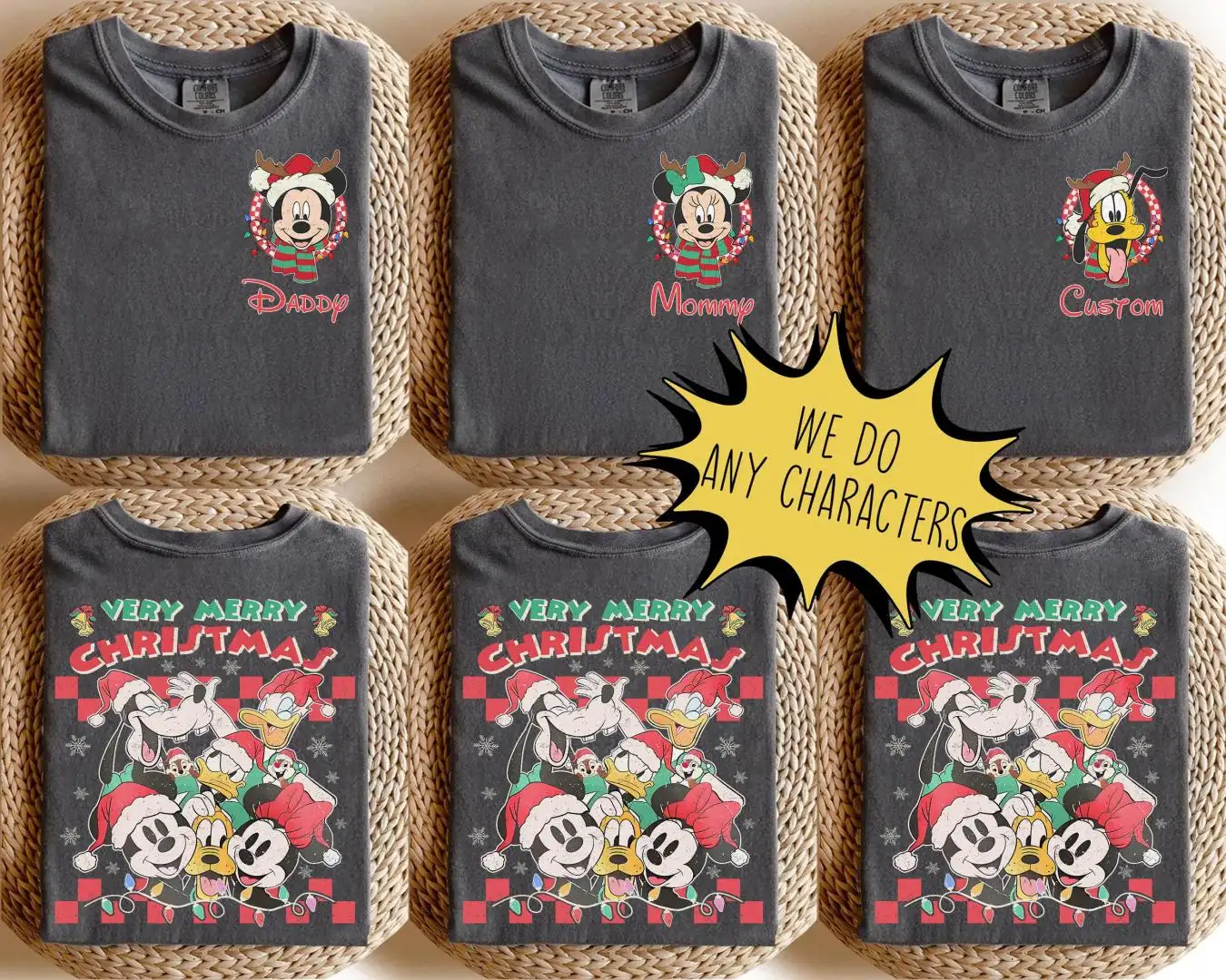 Personalized Disney Christmas Shirt for Mickey And Friends Group