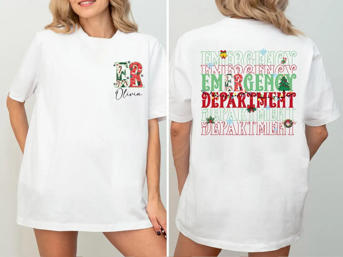 Emergency Department Christmas Shirt for Nurse Holiday Party