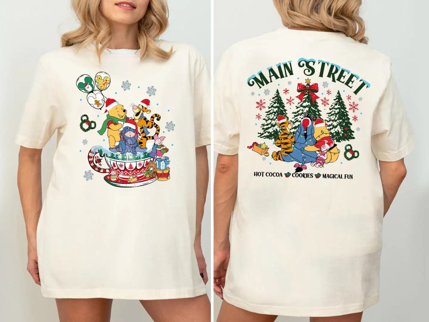Disney Winnie the Pooh Christmas Shirt for Adults