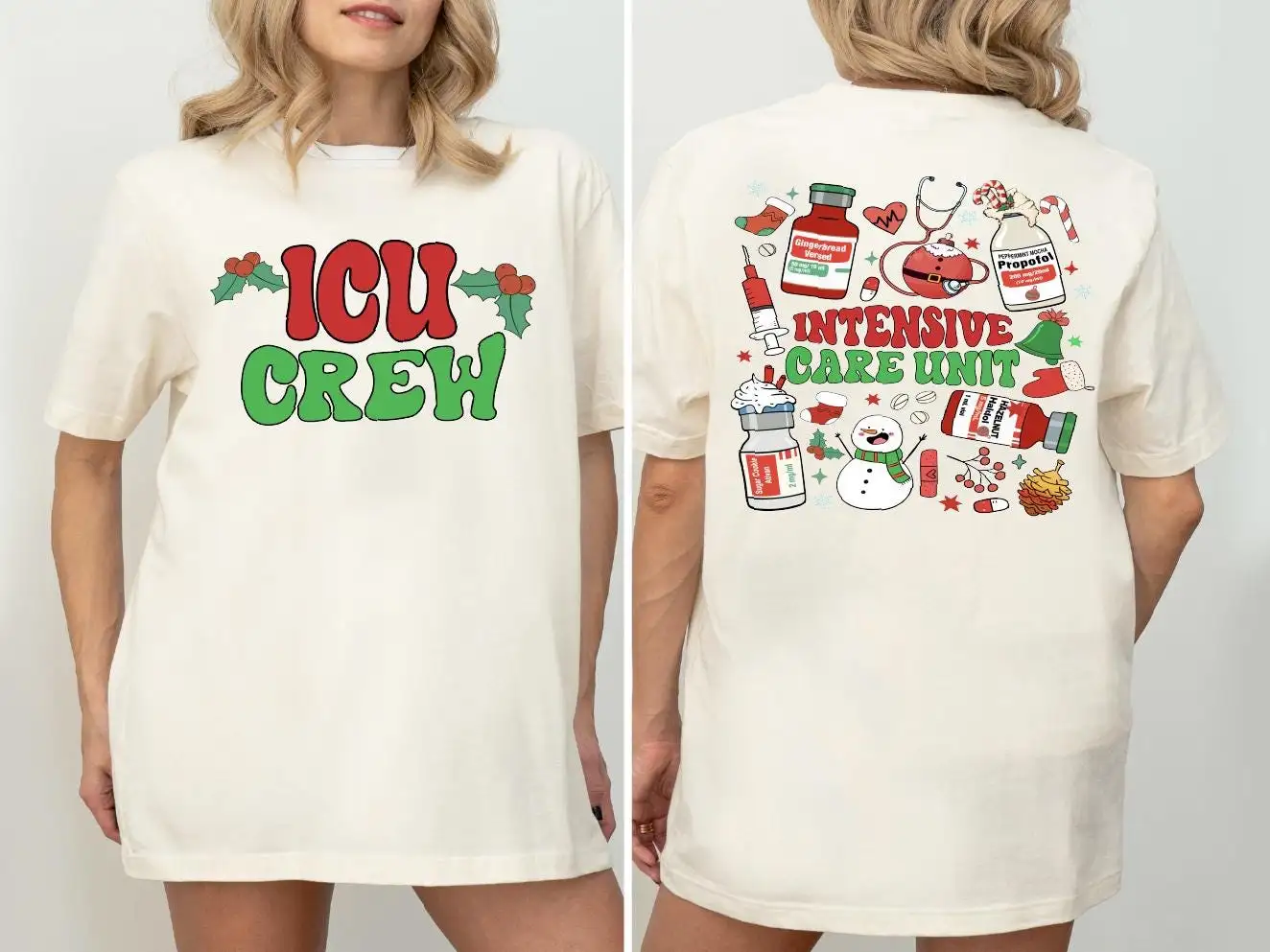 Christmas Shirt for ICU Nurses & Medical Staff Gifts