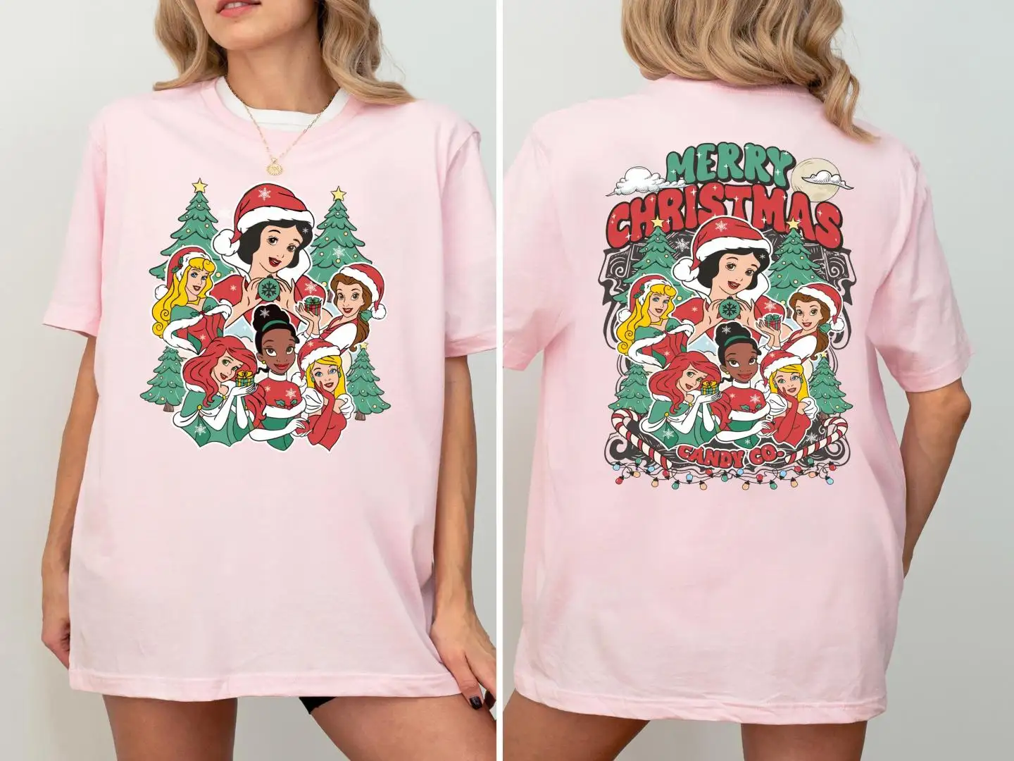 Disney Princess Christmas Shirt for Girls Holiday Trip