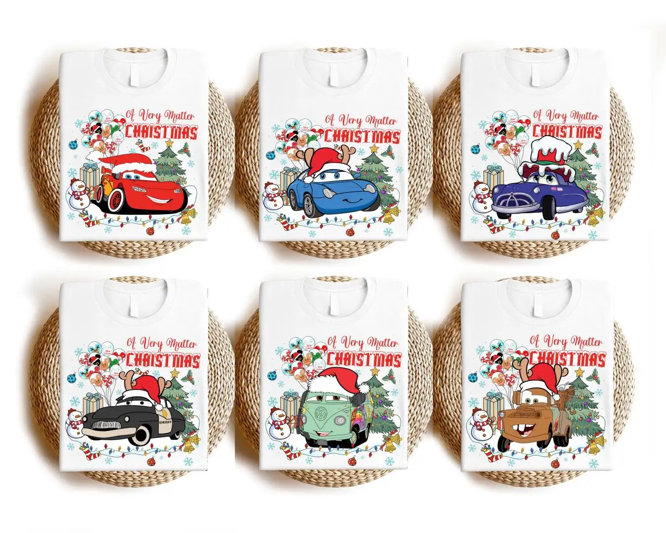 Disney Cars Christmas Shirt for Family Holiday Trip
