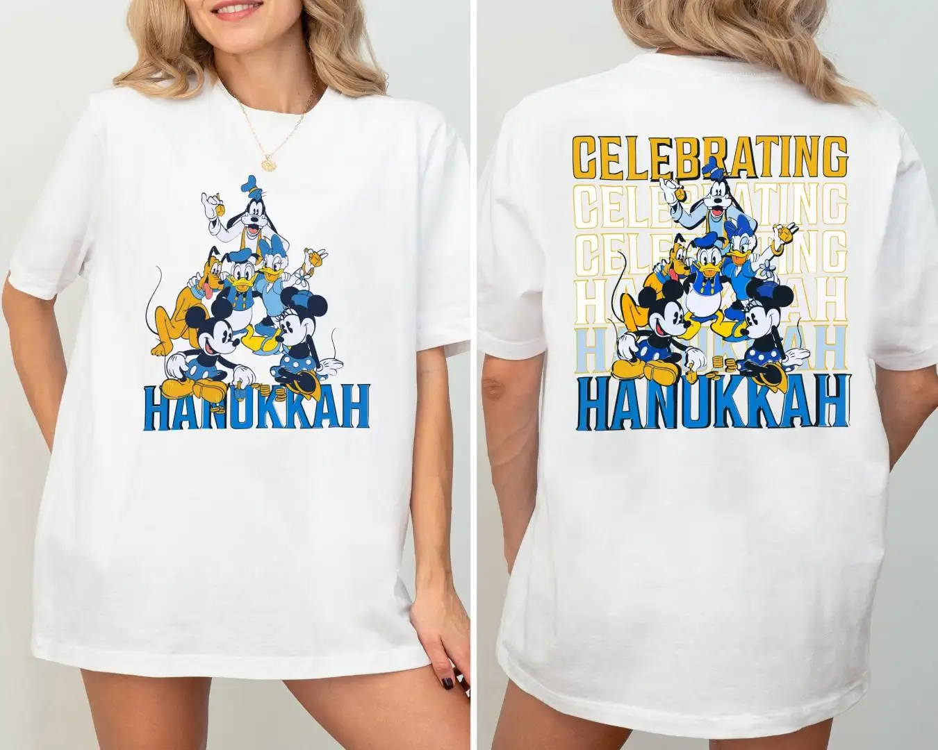 Disney Mickey & Friends Hanukkah Shirt for Jewish Festival