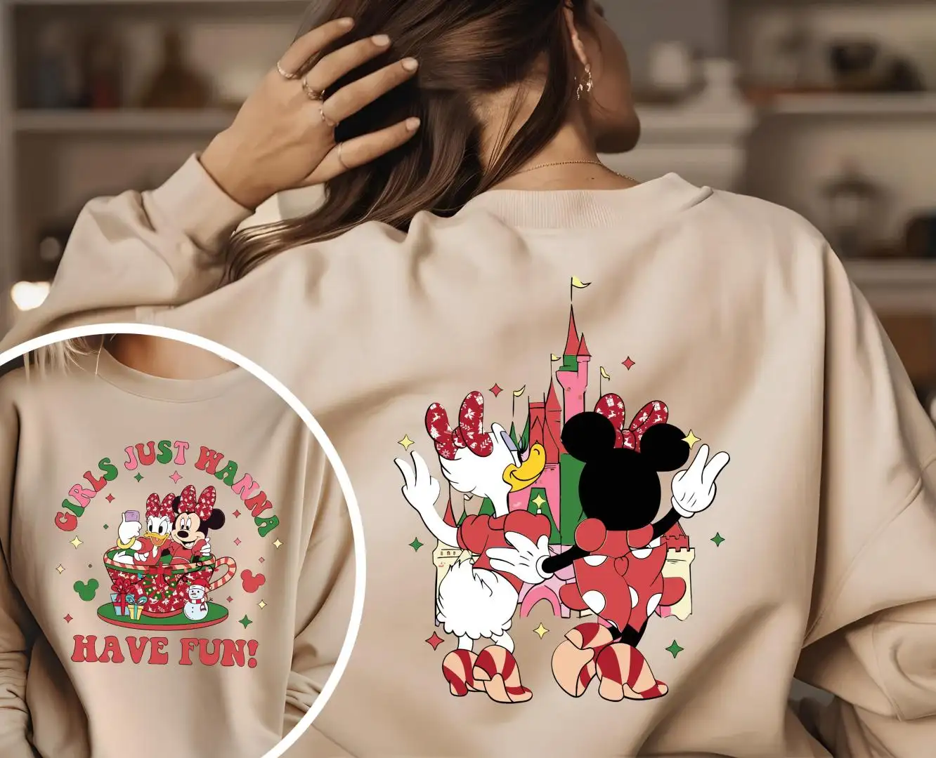 Girls Disney Christmas Minnie Mouse Shirt