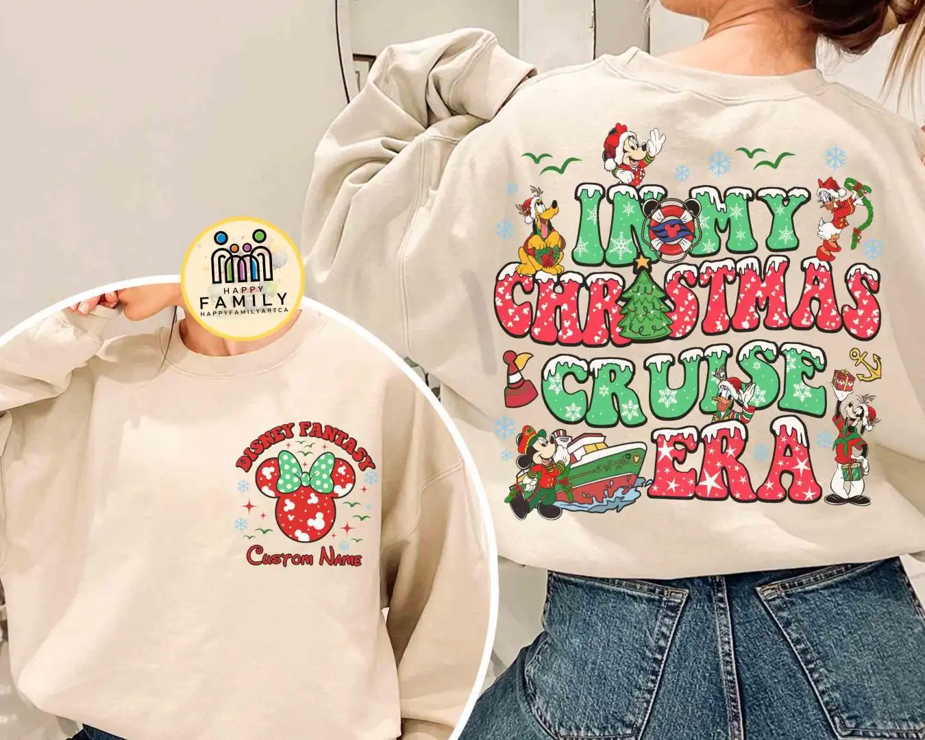 Personalized Disney Cruise Christmas Shirt for Family