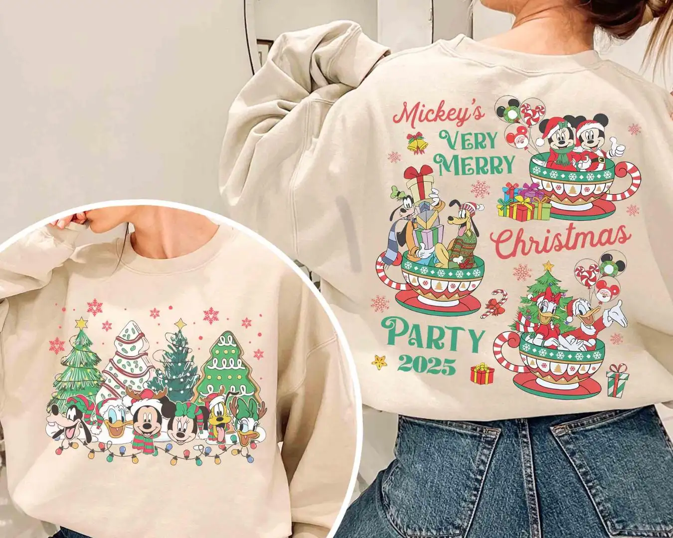 Disney Christmas Tree Shirt for Family Gifts