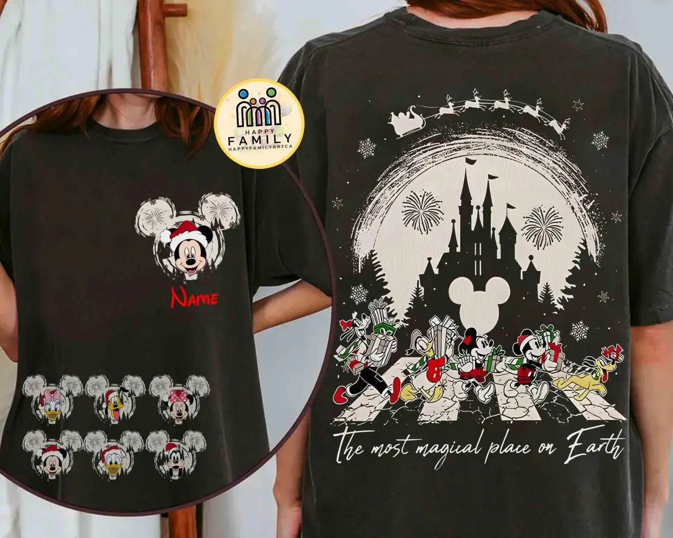 Personalized Disney Mickey Christmas Shirt Family Gift