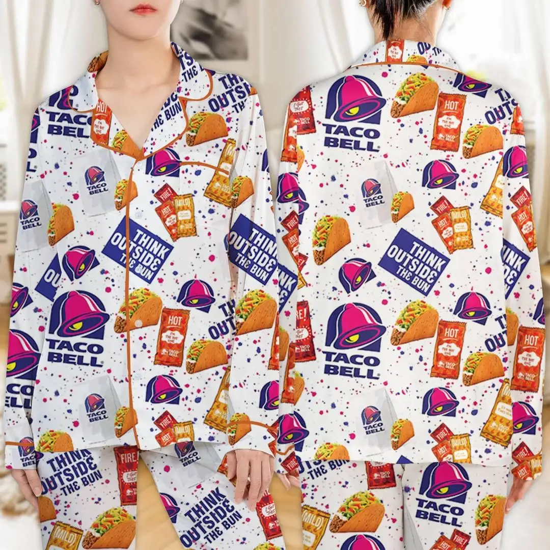 Women's Taco Bell Christmas Pajama Shirt Holiday Gift