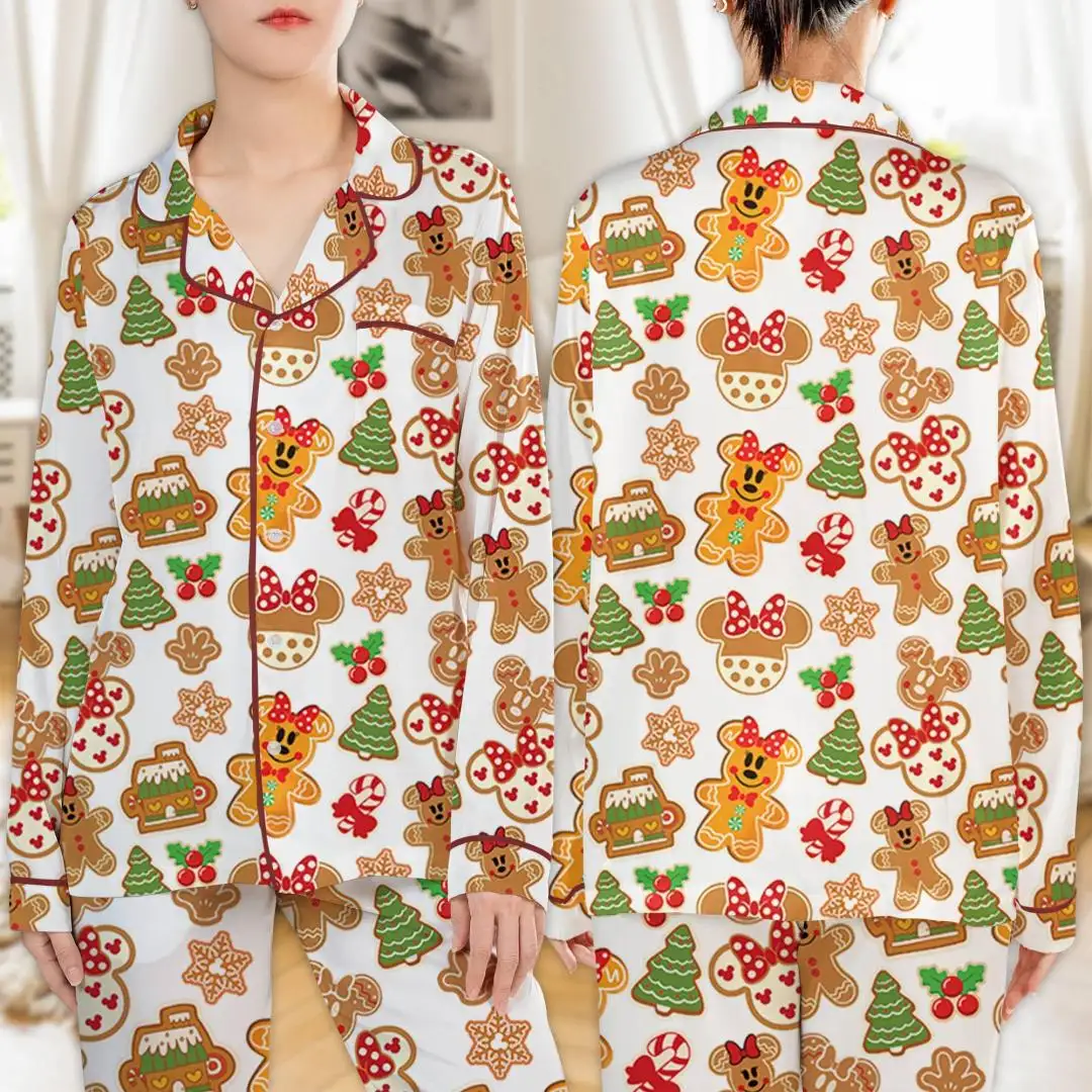 Disneyland Christmas Mickey Minnie Family Pajama Shirt